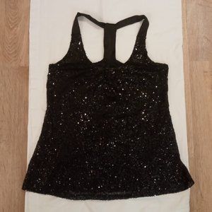 Express size XS t-back sequin tank top